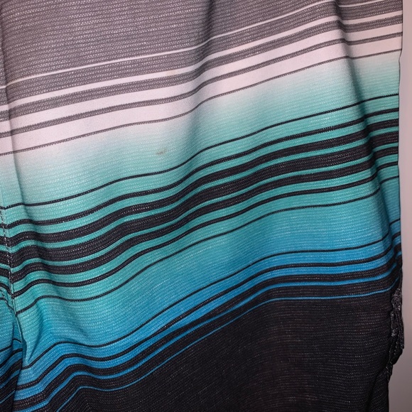 Mens Size 32 Grey and Blue Swim Trunks - Picture 7 of 15